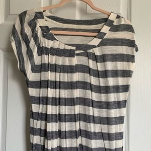 Calvin Klein striped pleated short sleeves t shirt
